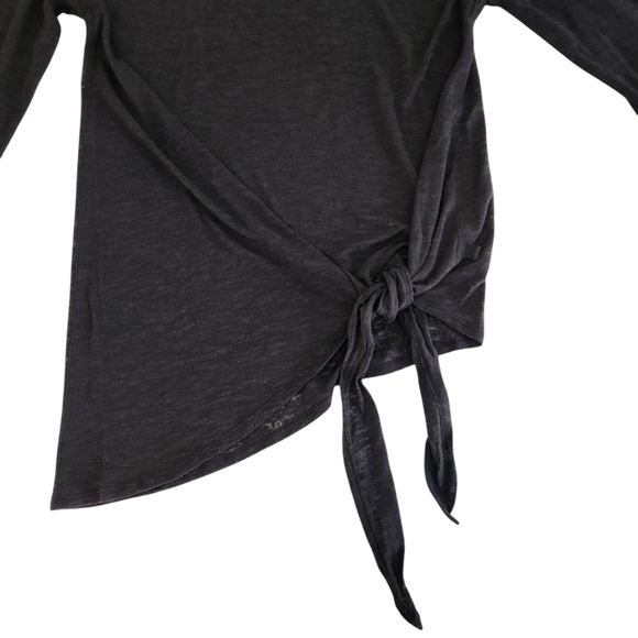 LULULEMON Black Yoga Top Long Sleeve “Tie Your Practice” | Women’s S | Athletic - Picture 5 of 10
